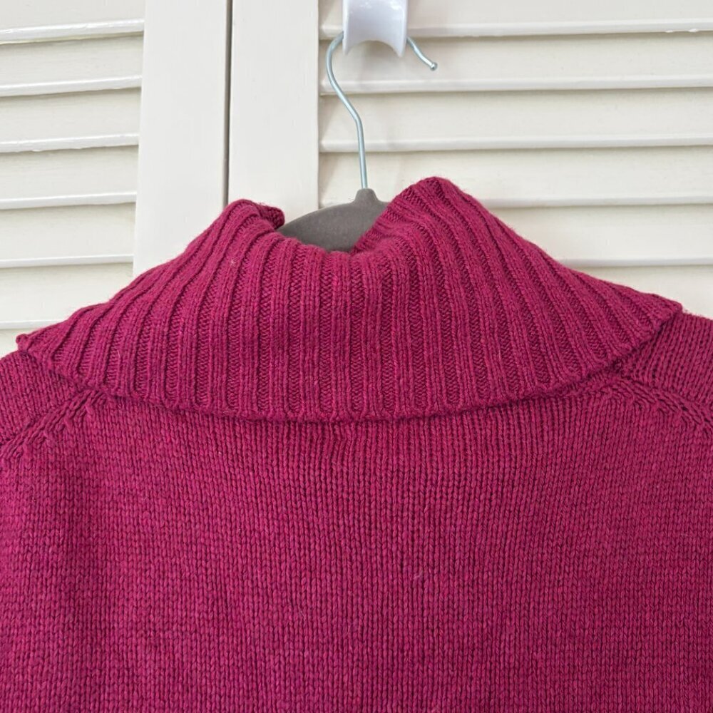 By Anthropologie Blair turtleneck tunic sweater small pink berry oversized - Picture 10 of 13